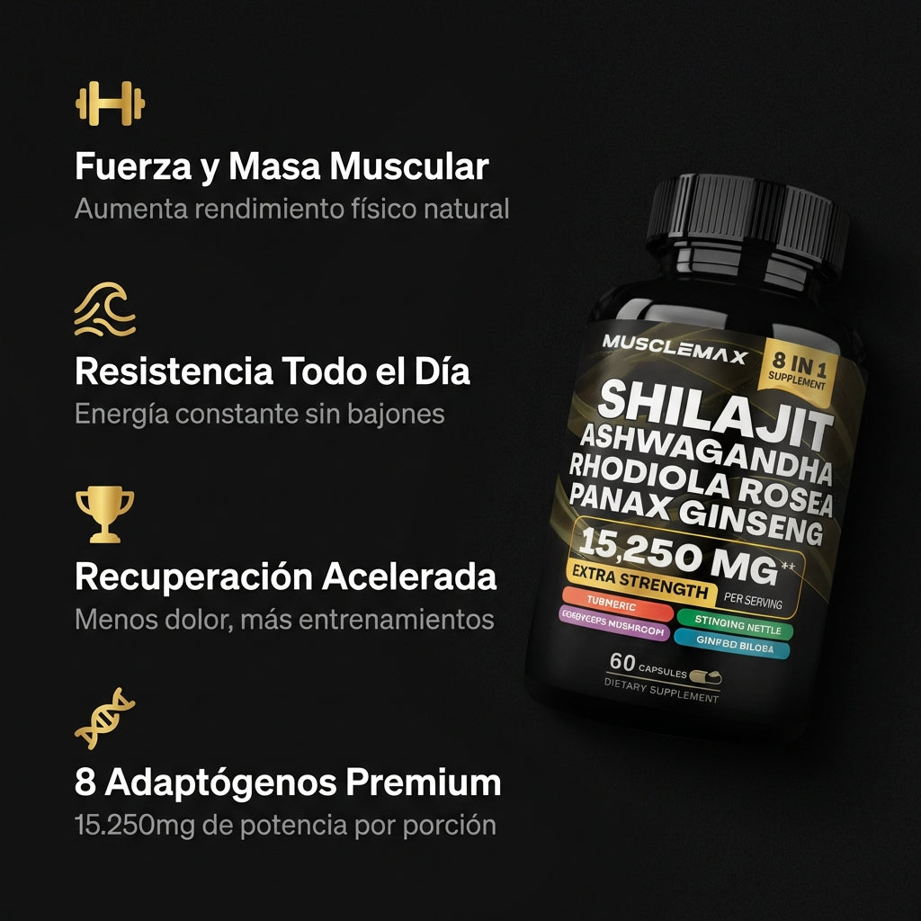 Shilajit 8 en 1 cápsulas