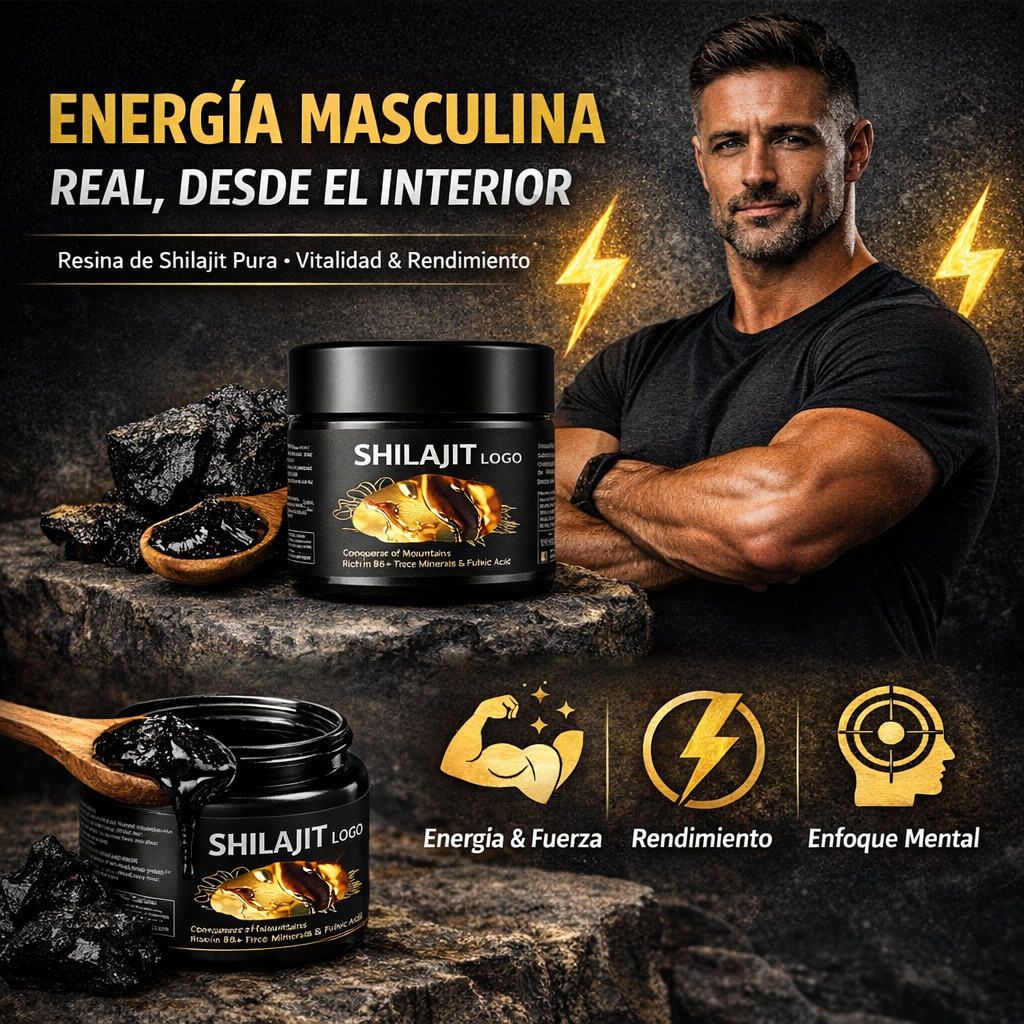 Shilajit Resina – Energía Natural, Vitalidad y Enfoque Mental-30gms