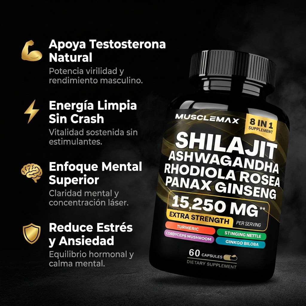 Shilajit 8 en 1 cápsulas