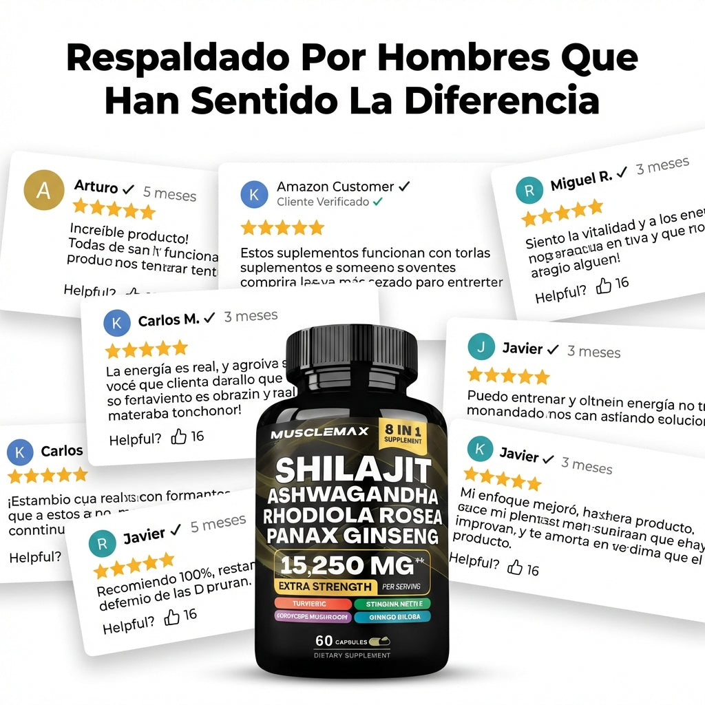 Shilajit 8 en 1 cápsulas