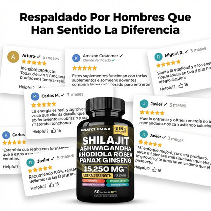 Shilajit 8 en 1 cápsulas