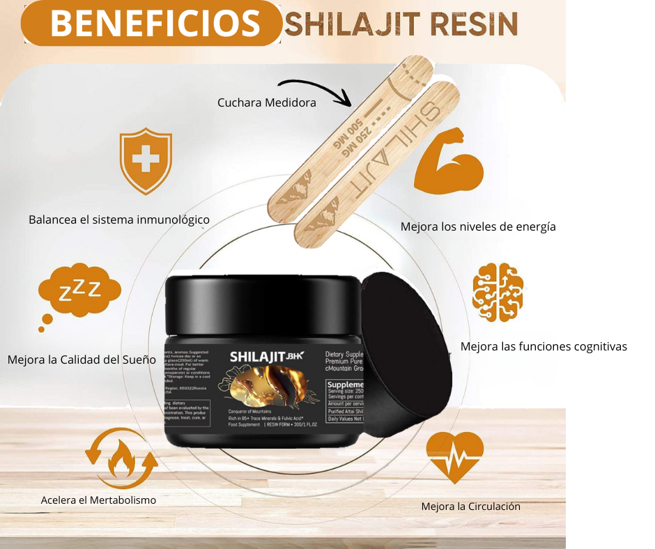 Shilajit Resina – Energía Natural, Vitalidad y Enfoque Mental-30gms